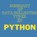 Summary of data collection in Python